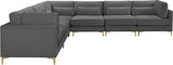 Julia Velvet Modular Sectional Sofa - Stylish, Customizable Comfort for Contemporary Living Spaces