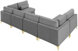 Julia Velvet Modular Sectional Sofa - Stylish, Customizable Comfort for Contemporary Living Spaces