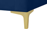 Julia Modular Armless Chair - Cozy Contemporary Design with Customizable Gold and Chrome Legs