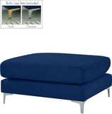 Julia Contemporary Modular Ottoman - Cozy Velvet Seating with Customizable Gold & Chrome Legs