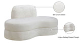 Mitzy Contemporary Loveseat – Elegant Kidney-Shaped Design for Modern Living Spaces and Comfort
