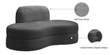 Mitzy Contemporary Loveseat – Elegant Kidney-Shaped Design for Modern Living Spaces and Comfort
