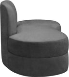 Mitzy Contemporary Loveseat – Elegant Kidney-Shaped Design for Modern Living Spaces and Comfort