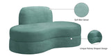 Mitzy Contemporary Loveseat – Elegant Kidney-Shaped Design for Modern Living Spaces and Comfort