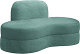 Mitzy Contemporary Loveseat – Elegant Kidney-Shaped Design for Modern Living Spaces and Comfort