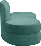 Mitzy Contemporary Loveseat – Elegant Kidney-Shaped Design for Modern Living Spaces and Comfort
