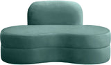 Mitzy Contemporary Loveseat – Elegant Kidney-Shaped Design for Modern Living Spaces and Comfort