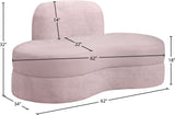 Mitzy Contemporary Loveseat – Elegant Kidney-Shaped Design for Modern Living Spaces and Comfort
