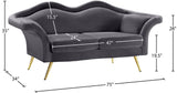 Lips Velvet Loveseat - Stunning Pouty Design with Gold Legs for a Luxurious Living Room Upgrade