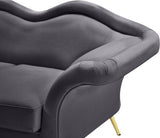 Lips Velvet Loveseat - Stunning Pouty Design with Gold Legs for a Luxurious Living Room Upgrade