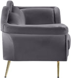 Lips Velvet Loveseat - Stunning Pouty Design with Gold Legs for a Luxurious Living Room Upgrade