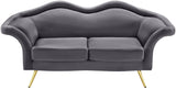Lips Velvet Loveseat - Stunning Pouty Design with Gold Legs for a Luxurious Living Room Upgrade