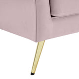 Lips Velvet Loveseat - Stunning Pouty Design with Gold Legs for a Luxurious Living Room Upgrade