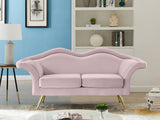 Lips Velvet Loveseat - Stunning Pouty Design with Gold Legs for a Luxurious Living Room Upgrade