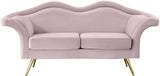 Lips Velvet Loveseat - Stunning Pouty Design with Gold Legs for a Luxurious Living Room Upgrade