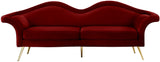 Lips Velvet Sofa - Stunning Contemporary Design with Elegant Gold Legs for Luxurious Living Room Style