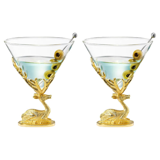Stag Antler Cocktail Glasses Set of 2