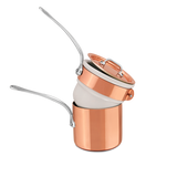 Mauviel Copper Tinned Bain Marie/Double Boiler With Lid, Cast Stainless Steel Handles, 0.9-Qt