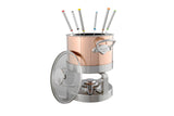 Mauviel M'Heritage M'150 S Copper Fondue Set With Stainless Steel Base, 3.4-Qt