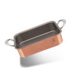Mauviel M'Minis Copper Roasting Pan With Stainless Steel Handles, 5.5 x 3.9-In