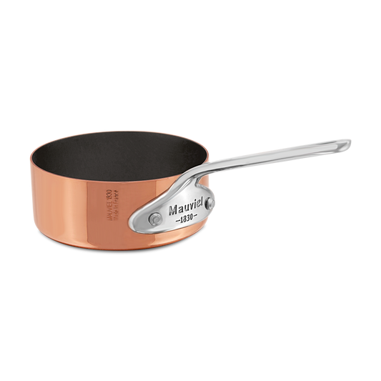 Mauviel M'MINIS Copper Saute Pan With Stainless Steel Handle, 0.26-Qt