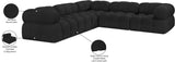 Ames Boucle Fabric Sectional - Modern, Stylish Modular Sofa to Elevate Your Living Space Elegance