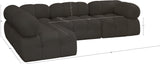 Ames Boucle Fabric Sectional Sofa - Modern Modular Design for Stylish Living Room Transformations