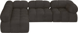 Ames Boucle Fabric Sectional Sofa - Modern Modular Design for Stylish Living Room Transformations