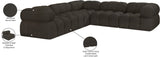 Ames Boucle Fabric Sectional - Modern, Stylish Modular Sofa to Elevate Your Living Space Elegance