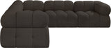 Ames Boucle Fabric Sectional - Modern, Stylish Modular Sofa to Elevate Your Living Space Elegance