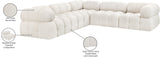 Ames Boucle Fabric Sectional - Modern, Stylish Modular Sofa to Elevate Your Living Space Elegance