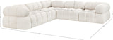 Ames Boucle Fabric Sectional - Modern, Stylish Modular Sofa to Elevate Your Living Space Elegance