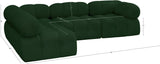 Ames Boucle Fabric Sectional Sofa - Modern Modular Design for Stylish Living Room Transformations