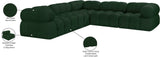 Ames Boucle Fabric Sectional - Modern, Stylish Modular Sofa to Elevate Your Living Space Elegance