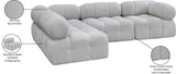 Ames Boucle Fabric Sectional Sofa - Modern Modular Design for Stylish Living Room Transformations