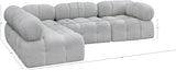 Ames Boucle Fabric Sectional Sofa - Modern Modular Design for Stylish Living Room Transformations