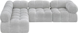 Ames Boucle Fabric Sectional Sofa - Modern Modular Design for Stylish Living Room Transformations