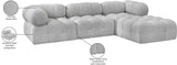 Ames Boucle Fabric Modular Sectional - Elevate Your Living Space with Modern Elegance & Versatility
