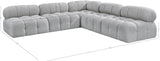 Ames Boucle Fabric Modular Sectional - Modern Elegance for Stylish Living Spaces and Endless Designs