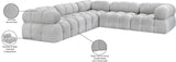 Ames Boucle Fabric Sectional - Modern, Stylish Modular Sofa to Elevate Your Living Space Elegance