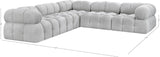 Ames Boucle Fabric Sectional - Modern, Stylish Modular Sofa to Elevate Your Living Space Elegance