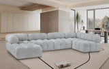 Ames Boucle Fabric Sectional - Modern Modular Elegance for Stylish Living Room Transformations