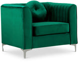 Isabelle Velvet Contemporary Chair - Luxurious Upholstered Seating with Chrome Legs and Pillows
