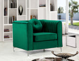 Isabelle Velvet Contemporary Chair - Luxurious Upholstered Seating with Chrome Legs and Pillows