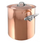 Mauviel M'Heritage M'150 S Stockpot With Curved Lid, Cast Stainless Steel Handles, 9.5-Qt