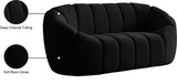 Elijah Contemporary Loveseat - Modern Comfort with Deep Channel Tufting and Chic Design Elements