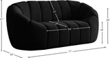 Elijah Contemporary Loveseat - Modern Comfort with Deep Channel Tufting and Chic Design Elements