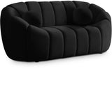 Elijah Contemporary Loveseat - Modern Comfort with Deep Channel Tufting and Chic Design Elements