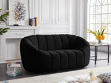 Elijah Contemporary Loveseat - Modern Comfort with Deep Channel Tufting and Chic Design Elements