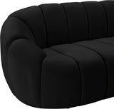 Elijah Contemporary Loveseat - Modern Comfort with Deep Channel Tufting and Chic Design Elements